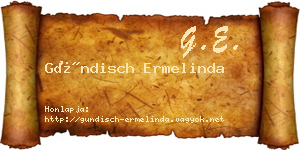Gündisch Ermelinda névjegykártya
